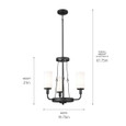 Kichler 52450 - Vetivene 20" 3-Light Chandelier