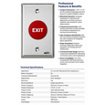 RCI 908 Series Electronic Exit Button with Red EXIT Text and Maintained Operation