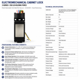 RCI 3513DMB Electromechanical Cabinet Lock with Dual Monitoring and Field Selectable 12/24VDC Operation