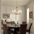 Kichler 52451 - Vetivene 29" 6-Light Medium-Size 1-Tier Chandelier