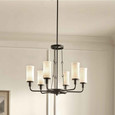 Kichler 52451 - Vetivene 29" 6-Light Medium-Size 1-Tier Chandelier