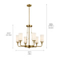 Kichler 52451 - Vetivene 29" 6-Light Medium-Size 1-Tier Chandelier