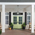 Kichler 59008 - Lahden 17.25" 1-Light Outdoor Convertible_Pendant_Light/Semi-Flush_Light