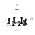 Kichler 52567 - Phix 48.75" 16-Light 1-Tier Large Chandelier