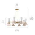 Kichler 52567 - Phix 48.75" 16-Light 1-Tier Large Chandelier