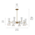 Kichler 52567 - Phix 48.75" 16-Light 1-Tier Large Chandelier