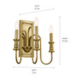 Kichler 52473 - Karthe 14" 3-Light Wall_Sconce