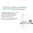 Adams Rite 8700 Series 36" Narrow Stile Rim Exit Device with Starwheel Interlocking