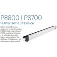 Adams Rite P8800 Series 48" Narrow Stile Pullman Rim Exit Device for Aluminum Doors