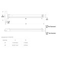 Accentra 2100 36" Grade 1 Rim Exit Bar for Wide Stile Doors, Narrow Stile Pushpad, Device, Exit Only, Hex Key Dogging