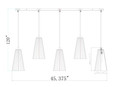 Z-Lite 3043P6-5L-MB Line Drawing
