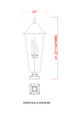 Z-Lite 5008PHXXLS-SQPM Gannon Collection 5-Light Outdoor Pier Mounted Light Fixture