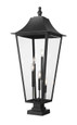 Z-Lite 5008PHXXLS-SQPM Gannon Collection 5-Light Outdoor Pier Mounted Light Fixture