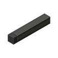 Deltana BDSS40 4" Modern Square Baseboard Bumper, Solid Brass - Paint Black finish, isometric view