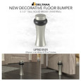Deltana UFBD3505 Round Universal Floor Bumper 3-1/2", Decorative, Solid Brass