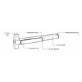 Von Duprin 9849-F Series - Fire Rated 3 ft Smooth Case Wide Stile Concealed Vertical Cable Exit Device