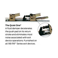 Von Duprin 9849-F Series - Fire Rated 3 ft Smooth Case Wide Stile Concealed Vertical Cable Exit Device
