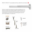 Von Duprin 9849-F Series - Fire Rated 3 ft Smooth Case Wide Stile Concealed Vertical Cable Exit Device