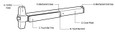 Copy of Von Duprin 9949-F Series - Fire Rated 4 ft Grooved Case Wide Stile Concealed Vertical Cable Exit Device