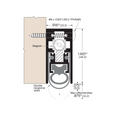Zero 367AA Automatic Door Bottom cross-section diagram showing 1.901" height, 0.916" width, 0.875" max effective drop, double neoprene seals, magnetic actuator, and #8 x 1.500" TPHSMS mounting screw callouts
