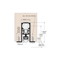 Zero 350AA Regular-Duty Mortised Automatic Door Bottom
