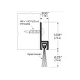 Zero 8192AA Door Sweep with Nylon Brush