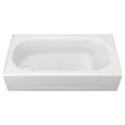 American Standard Princeton PRO Steel 60 x 30-inch Above Floor Rough Integral Apron Bathtub with Left-Hand Outlet - AMS-1392202