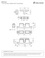 Deltana BTC10 Ball Tension Catch 1-7/8" x 5/16" - dimensional drawing, solid brass