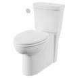 American Standard Cadet Touchless Chair Height Elongated Skirted Toilet with Seat and Locking Device - AMS-2989769