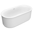 American Standard Studio S 68 x 34-Inch Freestanding Bathtub Center Drain With Integrated Overflow - AMS-2549004