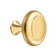 Deltana KRB175 Round Knob with Groove, Heavy-Duty, 1-3/4" Diameter, Solid Brass