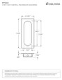 Deltana Deltana FP222 Flush Pull, Rectangle, 3-1/8" x 1-3/8" x 1/2" DEL-FP222