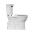 American Standard Cadet PRO Two-Piece 1.28 gpf/4.8 Lpf Chair Height Round Front Toilet With Matte Black Trip Lever Less Seat - AMS-215BA704