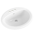 American Standard Reliant Oval Drop-In Bathroom Sink, 4 in. Centerset Holes - AMS-476228