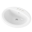 American Standard Reliant Oval Drop-In Bathroom Sink, 4 in. Centerset Holes - AMS-476228