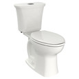 American Standard Edgemere Two-Piece Dual Flush 1.6 gpf/6.0 Lpf and 1.1 gpf/4.2 Lpf Chair-Height Elongated Toilet Less Seat - AMS-204AA200