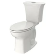 American Standard Edgemere Two-Piece Dual Flush 1.6 gpf/6.0 Lpf and 1.1 gpf/4.2 Lpf Chair-Height Elongated Toilet Less Seat - AMS-204AA200