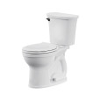 American Standard Champion PRO Two-Piece 1.28 gpf/4.8 Lpf Chair Height Round Front Toilet With Matte Black Trip Lever Less Seat - AMS-211BA704
