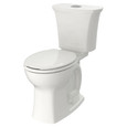 American Standard Edgemere Two-Piece Dual Flush 1.6 gpf/6.0 Lpf and 1.1 gpf/4.2 Lpf Chair-Height Round-Front Toilet Less Seat - AMS-204BA200