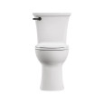American Standard Edgemere Two-Piece 1.28 gpf/4.8 Lpf Chair Height Round Front Toilet With Matte Black Trip Lever Less Seat - AMS-204BA704