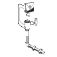 American Standard Ultima Selectronic Concealed Toilet Flush Valve, Base Model, Piston-Type, 1.6 gpf/6.0 Lpf - AMS-606B261