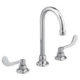American Standard Monterrey 8-Inch Widespread Gooseneck Faucet With Wrist Blade Handles 1.5 gpm/5.7 Lpm With Flexible Underbody - AMS-6540270