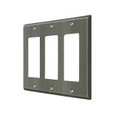 Deltana Deltana SWP4740 Switch Plate, Triple Rocker, Solid Brass DEL-SWP4740