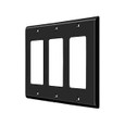 Deltana Deltana SWP4740 Switch Plate, Triple Rocker, Solid Brass DEL-SWP4740