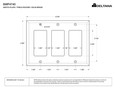 Deltana Deltana SWP4740 Switch Plate, Triple Rocker, Solid Brass DEL-SWP4740