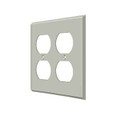 Deltana Deltana SWP4771 Switch Plate, Quadruple Outlet, Solid Brass DEL-SWP4771