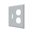 Deltana SWP4762 Switch Plate, Single Standard/Double Outlet, Solid Brass