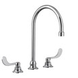 American Standard Monterrey 8-Inch Widespread 8-inch Reach Gooseneck Faucet with Wrist Blade Handles 0.5 gpm/1.9 Lpm - AMS-6540177