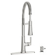 American Standard Gladden Semi-Pro Dual Spray Kitchen Faucet with Deck Plate and Soap Dispenser - AMS-7424351
