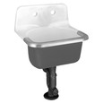 American Standard Lakewell Wall-Hung Cast Iron Service Sink With 8-inch Faucet Holes and Rim Guard - AMS-7692008